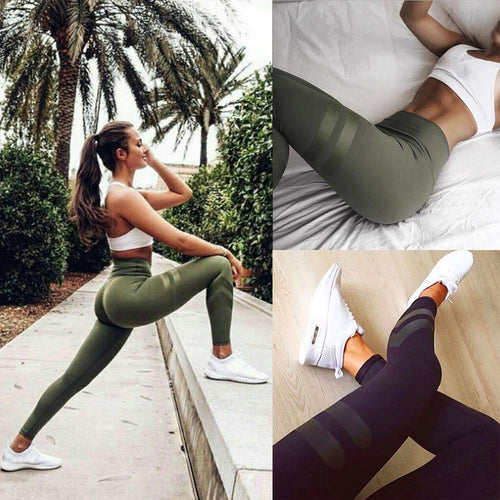 Solid Color Pants Women Unique Fitness Leggings Workout Sports Running Leggings Sexy Push Up Gym Wear Elastic Slim PantsD20