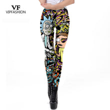 Load image into Gallery viewer, VIP FASHION 2019 New Body Building Pants Women Rick And Morty Printed Leggings Workout Cartoon Leggin