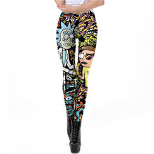 Load image into Gallery viewer, VIP FASHION 2019 New Body Building Pants Women Rick And Morty Printed Leggings Workout Cartoon Leggin