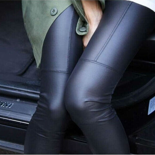 2019 Women Faux Leather Sexy Black Leggings Leggin Plus Size Girl Pants Patent Leggings Free Shipping