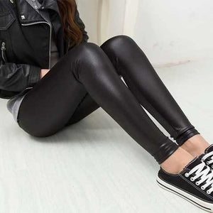 2019 Women Faux Leather Sexy Black Leggings Leggin Plus Size Girl Pants Patent Leggings Free Shipping