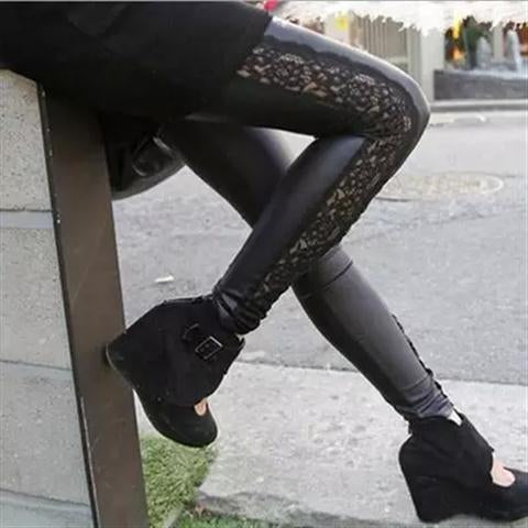 2019 Women Faux Leather Sexy Black Leggings Leggin Plus Size Girl Pants Patent Leggings Free Shipping