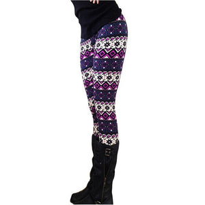 Women Snowflake Christmas Deer Print Leggings Girl Winter Legging Bottoms  Clothing Jeggings Large Size