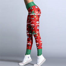 Load image into Gallery viewer, 2019 Hayoha Christmas Printing Leggings Put Hip Elastic High Waist Legging Breathable Merry Christmas Pants